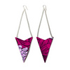 Boucles d'Oreilles Africaines Roses Triangle