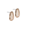Boucles d'Oreilles Coquillage Cauri Or