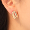 Boucles d'Oreilles Coquillage Cauri Or