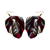 Boucles d'Oreilles créoles Tissu Africain 