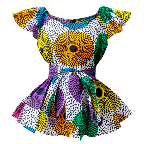 Afrikanisches Stoff-Frauen-Shirt 