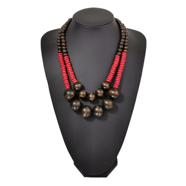 Collier Africain Ambre Grosses Perles