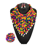 Collier Africain en Cauris et Coquillages