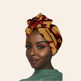 Foulard Africain Femme Kaki