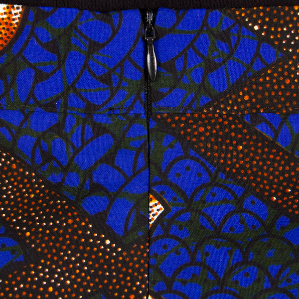 Jupe courte motif africain