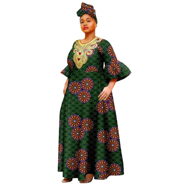 Robe Longue Broderie Africaine Royaume d Afrique