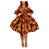 Sukienka koktajlowa z afrykańskiej przepaski na biodra 