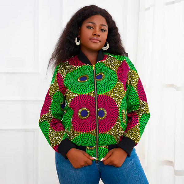 Ensemble Veste en Pagne Africain pour Femme Royaume d Afrique