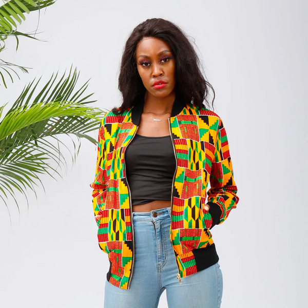 Veste Bomber Originale Femme Style Africain Royaume d Afrique