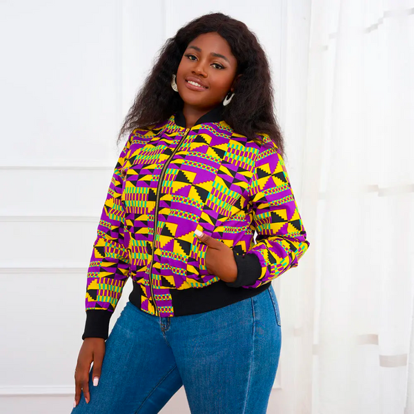 Veste longue sales femme en wax