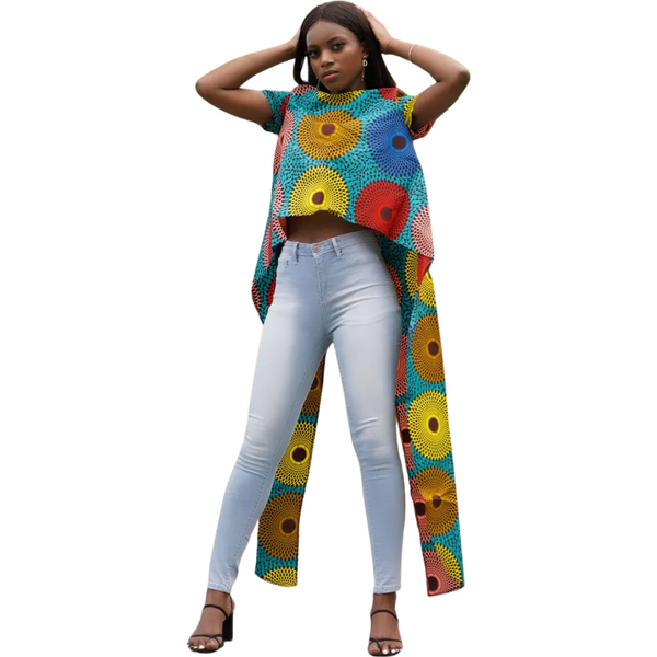 Chemise femme en pagne africain hot sale