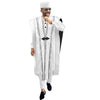 Boubou Africain Homme Grande Taille Blanc